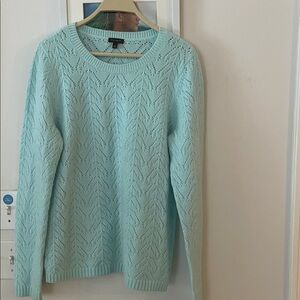 Talbots Aqua Crew Neck Sweater